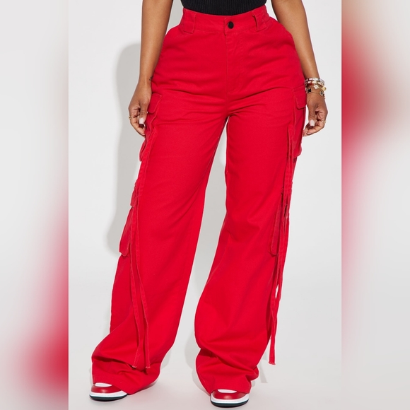 Golden Hour Wide Leg Cargo pants - Picture 1 of 2
